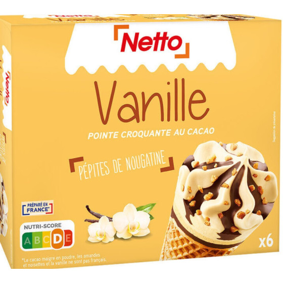 CONE VANILLE (G) NOUGATINE X6 - 120ML 720 G