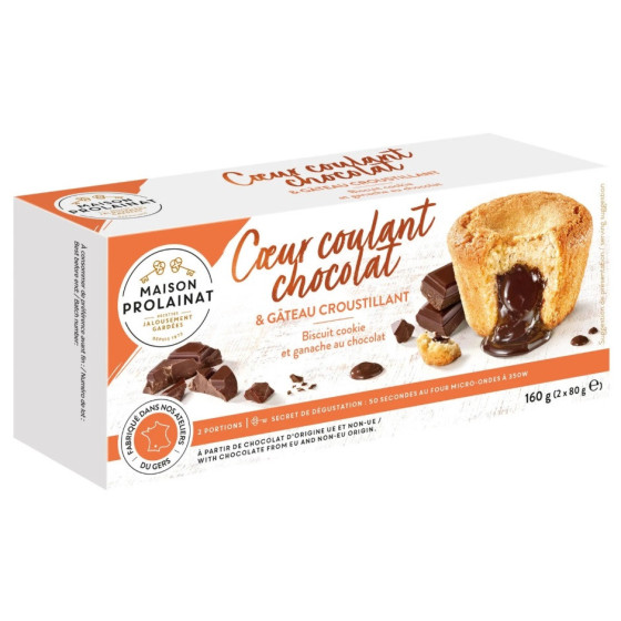 COEUR COULANT CHOCOLAT MAISON PROLAINAT 160G