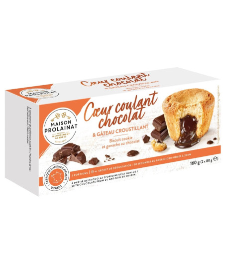 COEUR COULANT CHOCOLAT 2 X 80G