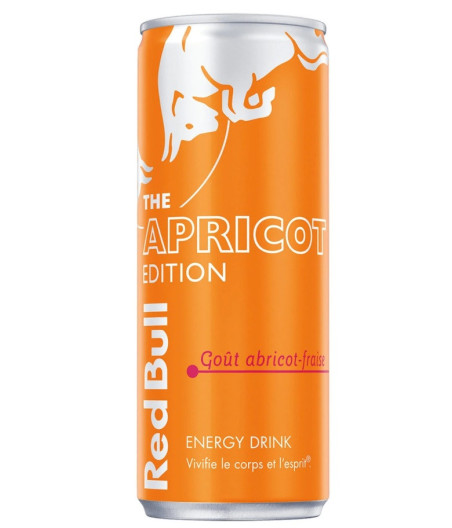 RED BULL THE APRICOT EDITION GOUT ABRICOT-FRAISE 25CL