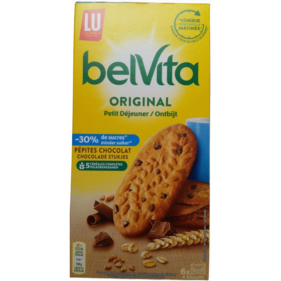 BELVITA ORIGINAL PETIT DEJEUNER PEPITES DE CHOCOLAT LU 300G