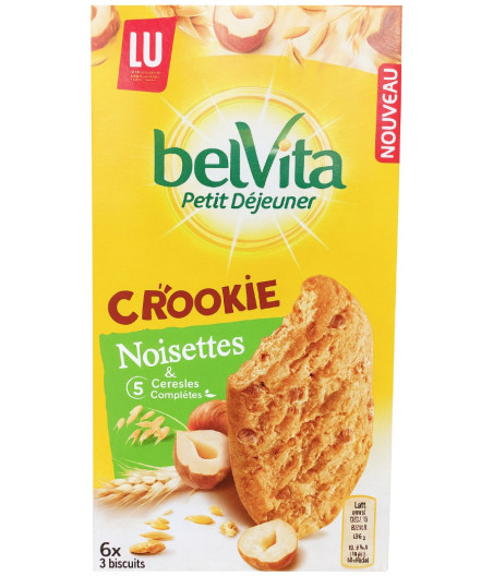 BISCUITS CROOKIE NOISETTES BELIVITA LU 300G