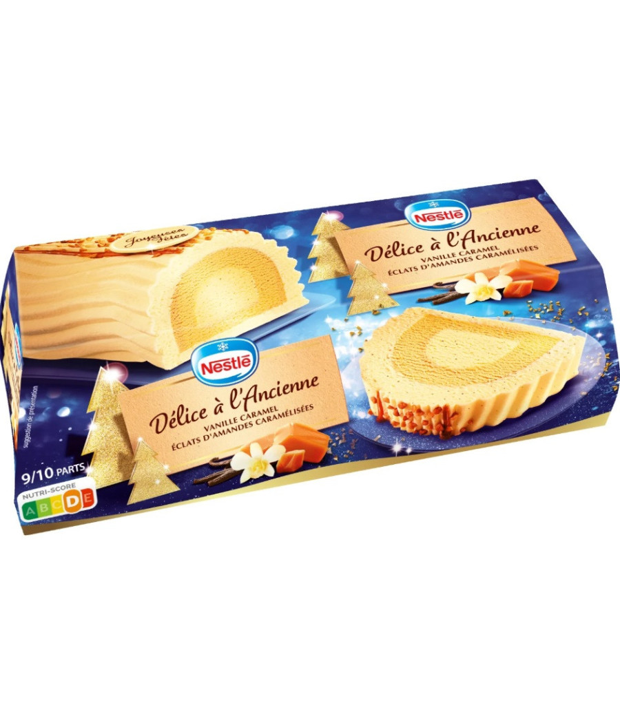 BUCHE GLACEE VANILLE CARAMEL AMANDE NESTLE 540G