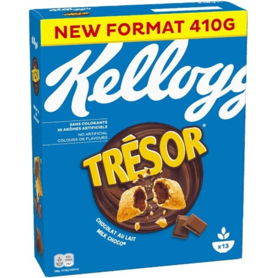 CEREALES KELLOGG TRESOR CHOCOLAT AU LAIT 410G