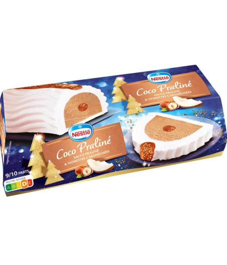 BUCHE COUCOU PRALINE SAUCE PRALINE ET NOISETTES CARAMELISEES