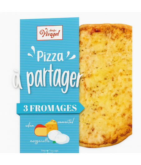 PIZZA 3 FROMAGE VIVAGEL 500G