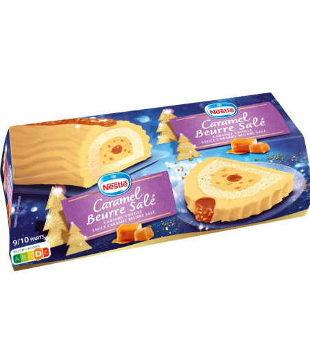 BUCHE GLACEE CARAMEL BEURRE SALE NESTLE 540G