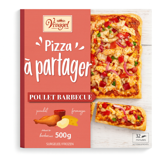 PIZZA POULET BARBECUE VIVAGEL 500G