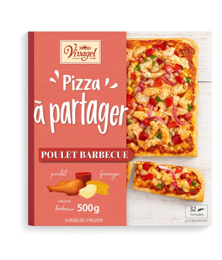 PIZZA POULET BARBECUE VIVAGEL 500G