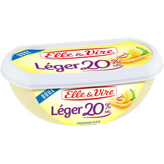 BEURRE DOUX LEGER 20%MG ELLE&VIRE 250G