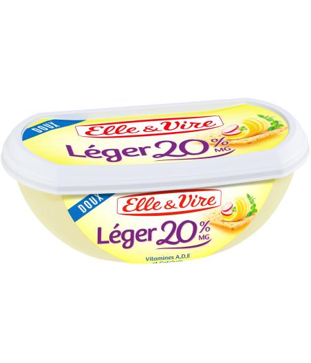 BEURRE DOUX LEGER 20%MG ELLE&VIRE 250G
