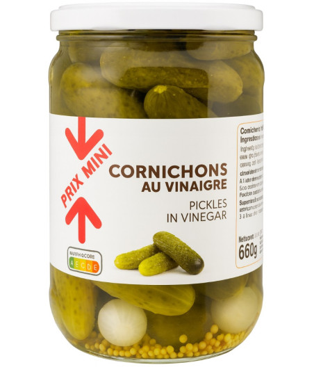 CORNICHONS AU VINAIGRE 660G