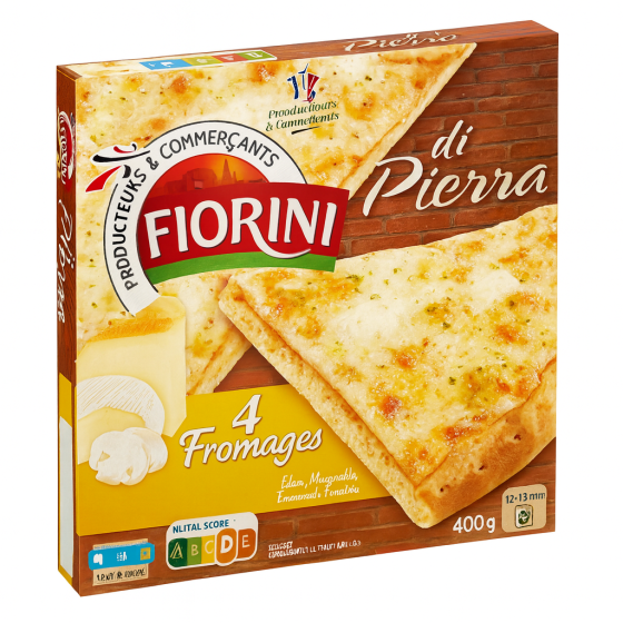 PIZZA 4 FROMAGES CUITE SUR PIERRE FIORINI 400G