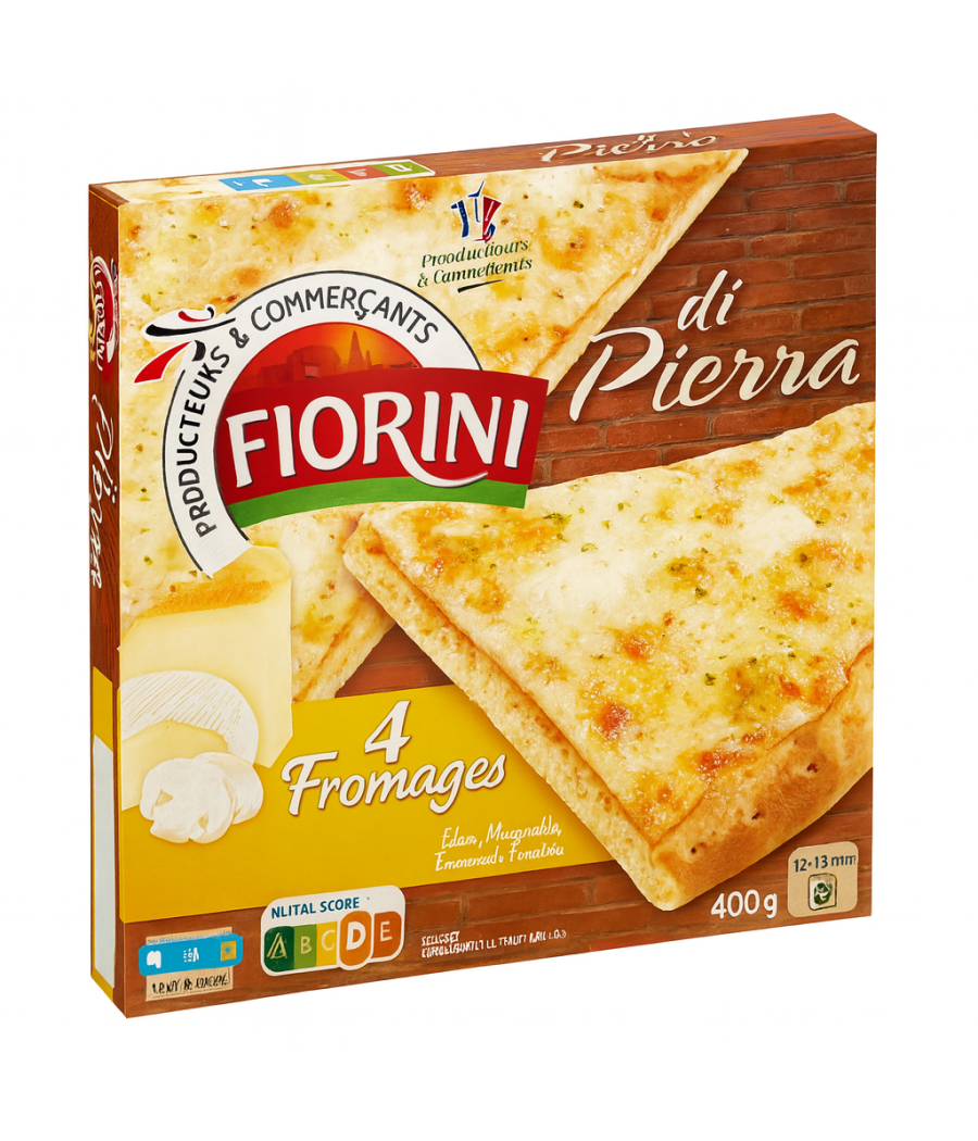 PIZZA 4 FROMAGES CUITE SUR PIERRE FIORINI 400G