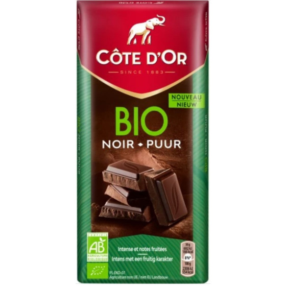 TABLETTE DE CHOCOLAT COTE D'OR BIO 150G