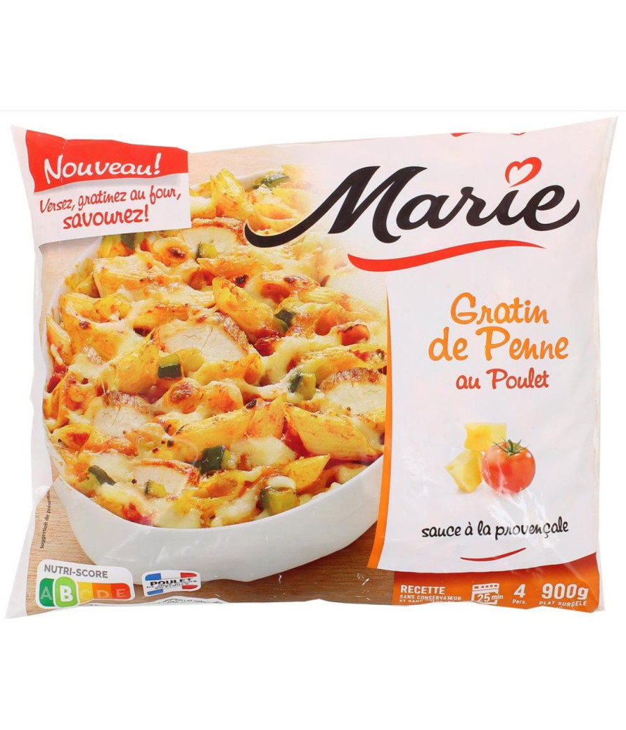 GRATIN DE PENNE AU POULET MARIE 900G