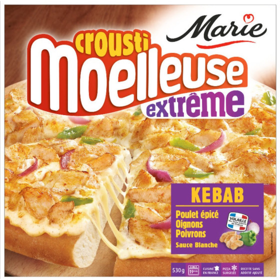 PIZZA CROUSTI MOELLEUSE KEBAB MARIE 530G