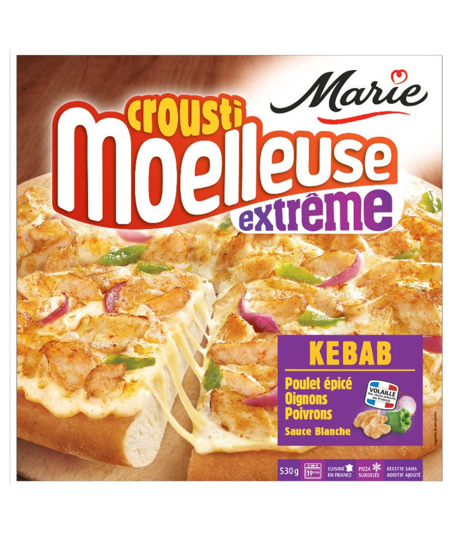 PIZZA CROUSTI MOELLEUSE KEBAB MARIE 530G