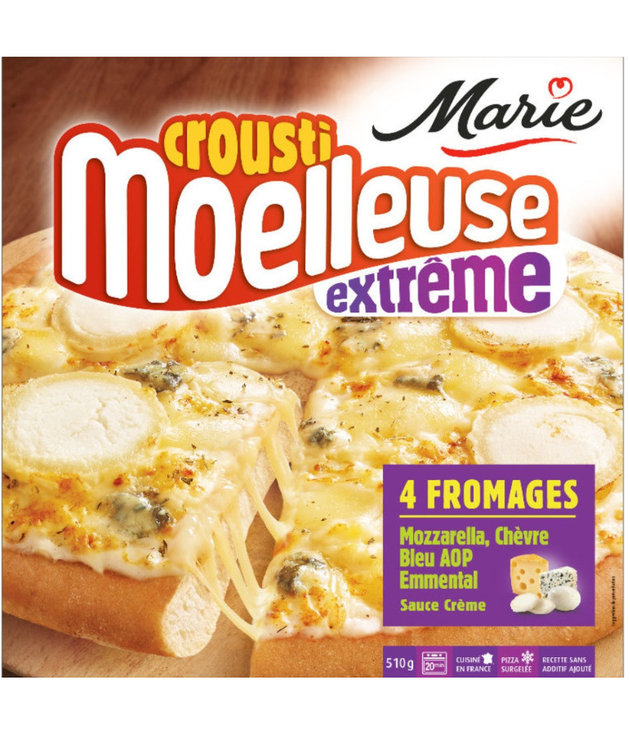 PIZZA CROUSTI MOELLEUSE  4 FROMAGES MARIE 510G