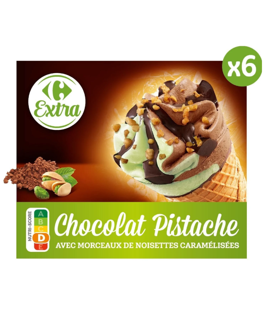 GLACE CHOCOLAT PISTACHE CARREFOUR 411,4G