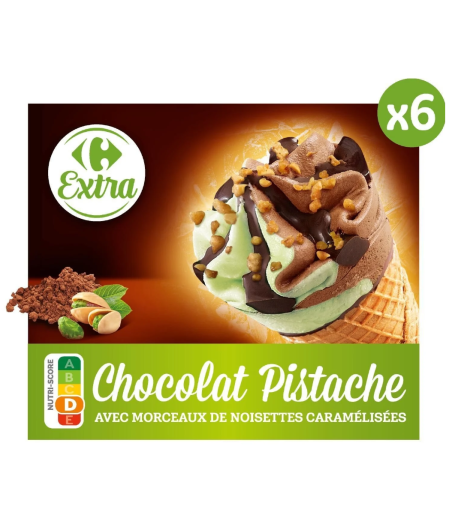 GLACE CHOCOLAT PISTACHE CARREFOUR 411,4G