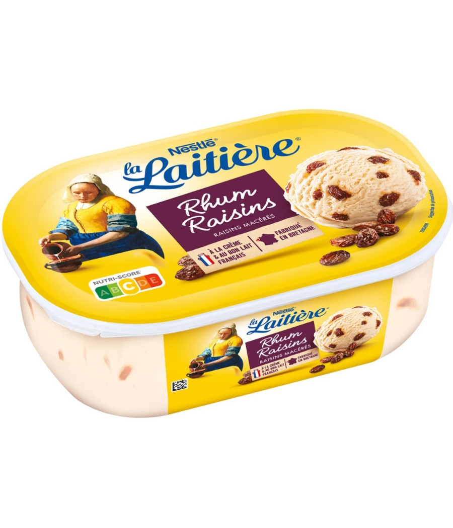 GLACE RHUM RAISINS LA LAITIERE 490G