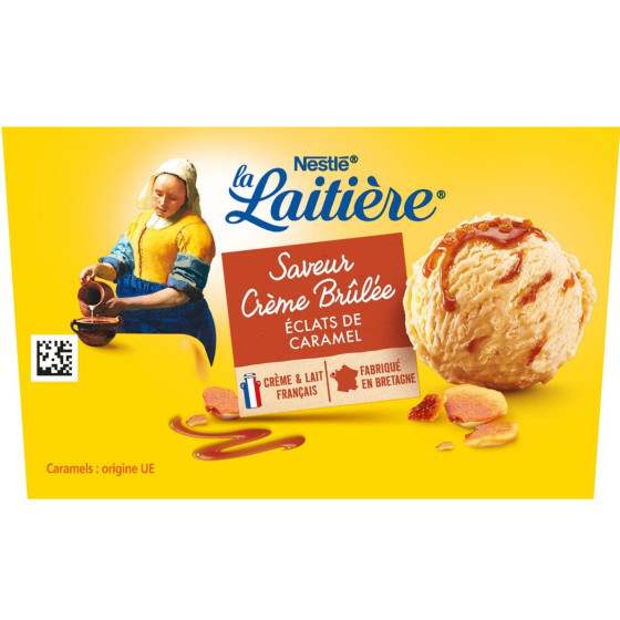 CREME GLACE  SAVEUR CREME BRULEE LA LAITIERE 490G