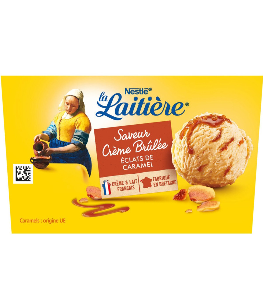 CREME GLACE  SAVEUR CREME BRULEE LA LAITIERE 490G