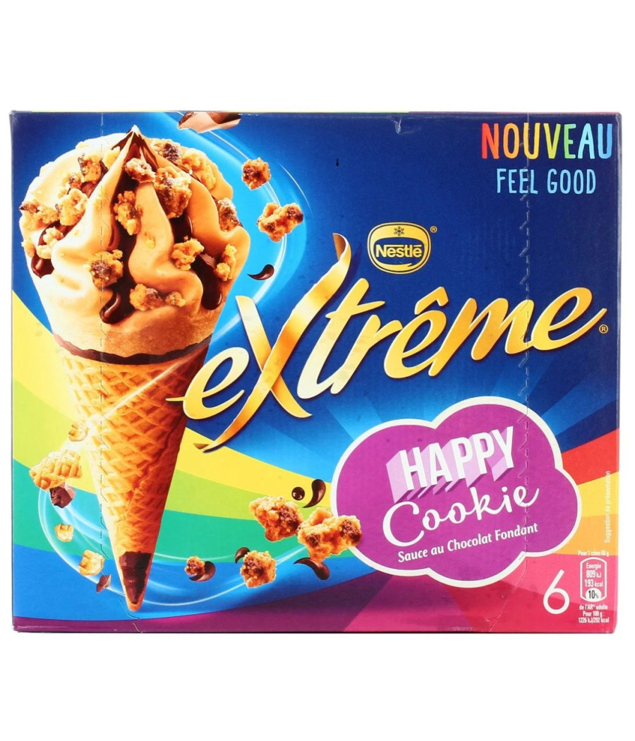 GLACE CONES SAVEURS  COOKIE CARREFOUR 396G