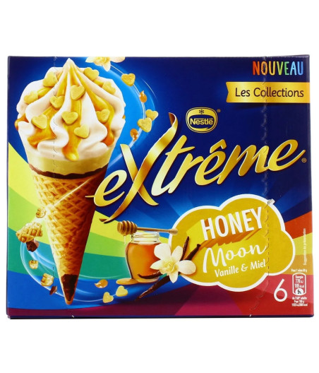 GLACE CONES VANILLE ET MIEL EXTREME BY NESTLE X6