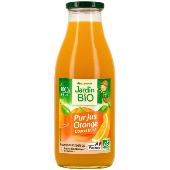 Jus d'orange bio pur jus JARDIN BIO ETIC 1 L