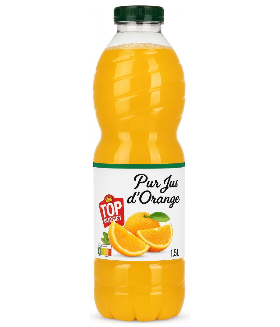 JUS D'ORANGE PUR JUS ORANGE TOP BUDGET 1,5 L