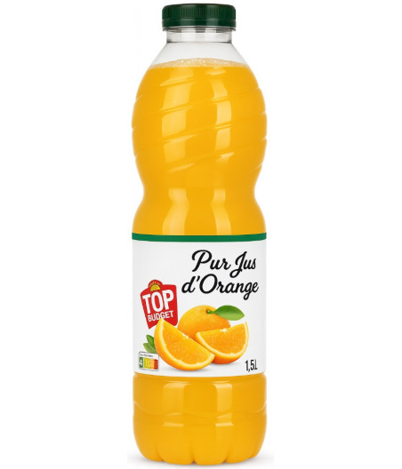 JUS D'ORANGE PUR JUS ORANGE TOP BUDGET 1,5 L
