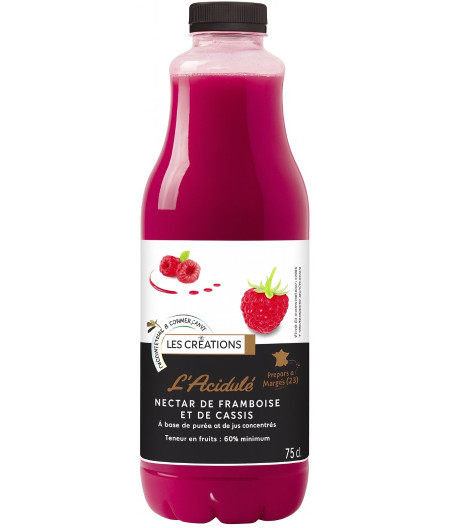 Boisson FRAMBOISES NECTAR DE FRAMBOISE ET  CASSIS LES CREATION  70CL