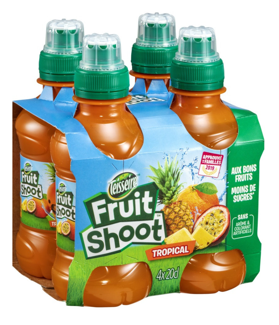 FRUIT SHOOT TROPICAL - BOISSON RAFRAICHISSANTE AUX FRUITS 4 X 20 CL