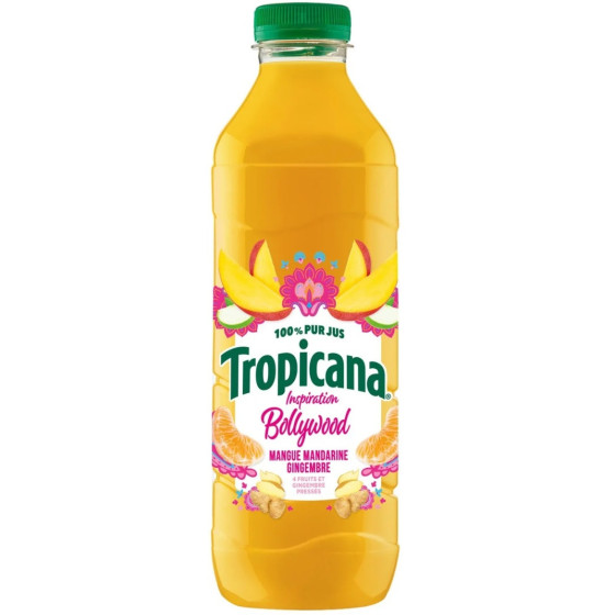 BOLLYWOOD JUS DE FRUIT MANGUE MANDARINE GINGEMBRE TROPIACANA 1L