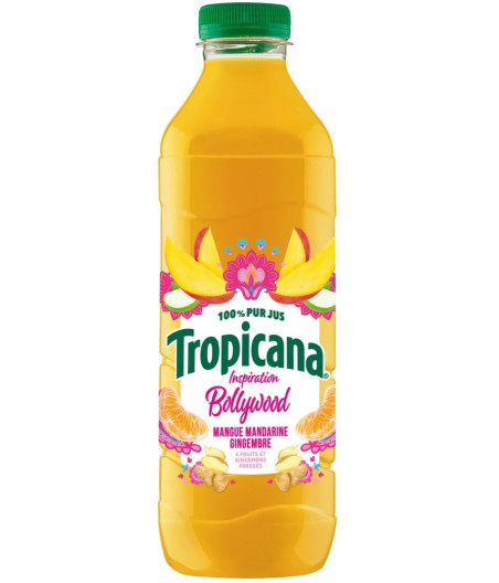 BOLLYWOOD JUS DE FRUIT MANGUE MANDARINE GINGEMBRE TROPIACANA 1L