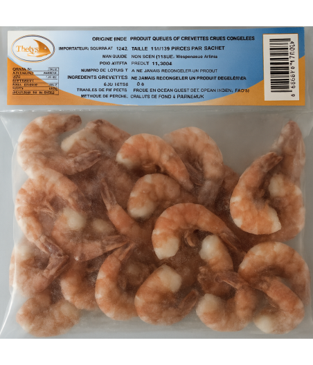 QUEUES DE CREVETTE CONGELEES THETYS 300G