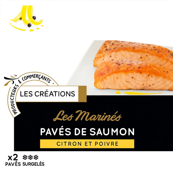 PAVES DE SAUMON X 2 MARINES CITRON ET POIVRE LES CREATIONS