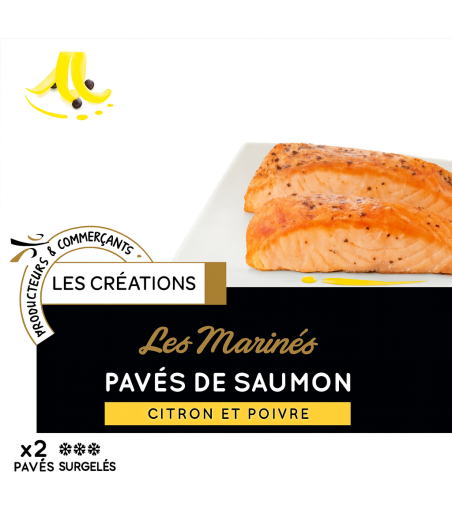 PAVES DE SAUMON X 2 MARINES CITRON ET POIVRE LES CREATIONS