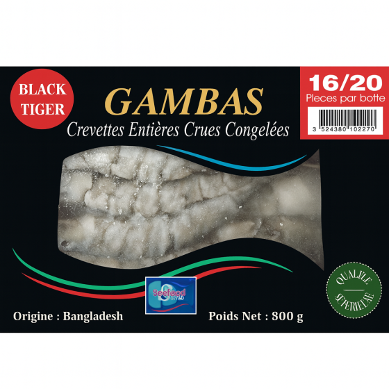 GAMBAS BLACK TIGER SEAFOOD 800G