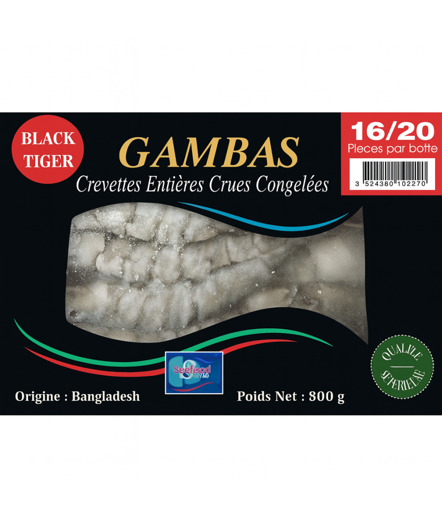 GAMBAS BLACK TIGER SEAFOOD 800G