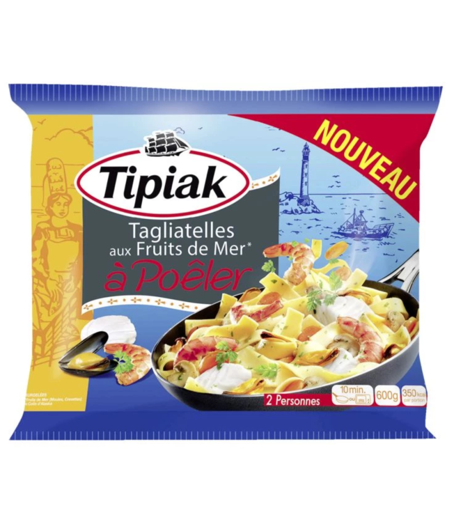 TAGLIATELLES AUX FRUITS DE MER A LA POELE TIPIAK 600G