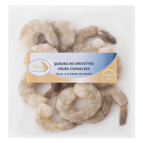QUEUES DE CREVETTES CRUES CONGELEES THETYS 200G