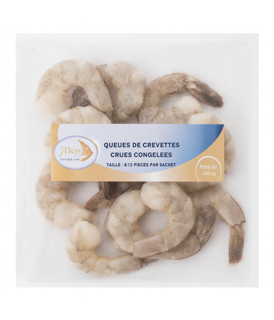 QUEUES DE CREVETTES CRUES CONGELEES THETYS 200G