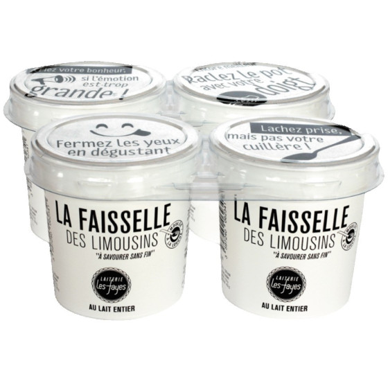 FROMAGE FRAIS LA FAISSELLE DES LIMOUSINS LAITERIE LES FAYES 4X100G