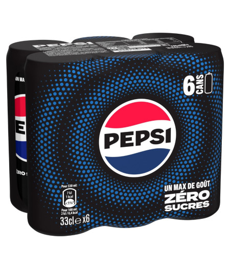 PEPSI ZERO SLEEK CAN 330MLX6 6X33CL