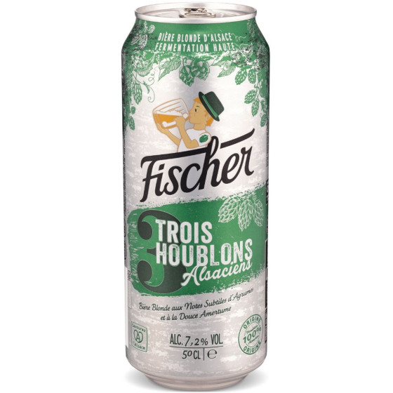 BOISSON TROIS HOUBLONS ALSACIENS FISCHER 50CL