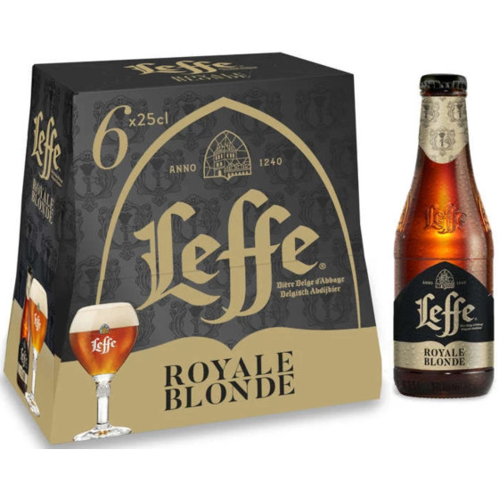 BIERE LEFFE ROYALE BLONDE 6 × 25 CL
