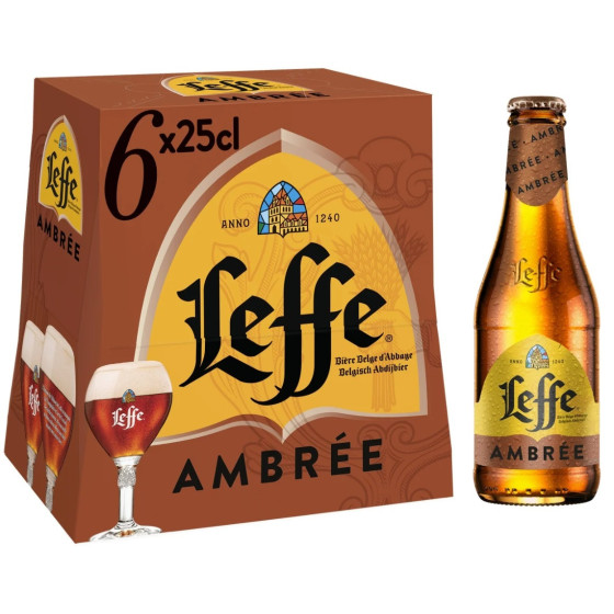 BIERE LEFFE AMBREE 6×25CL